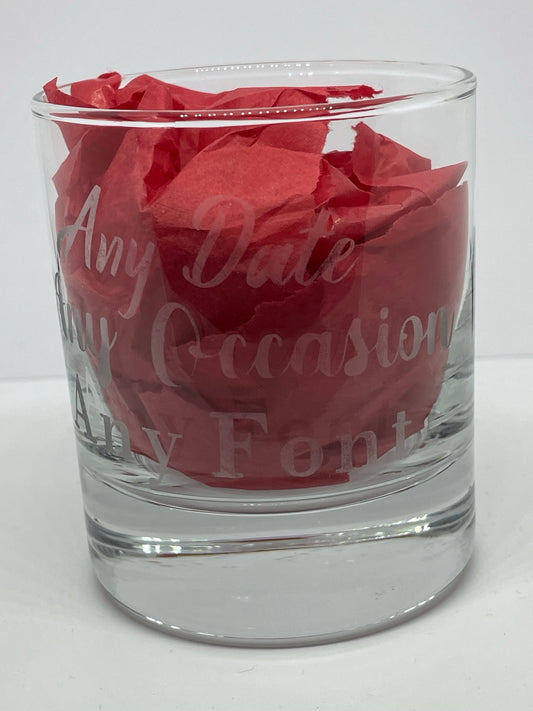 Etched personalised glass