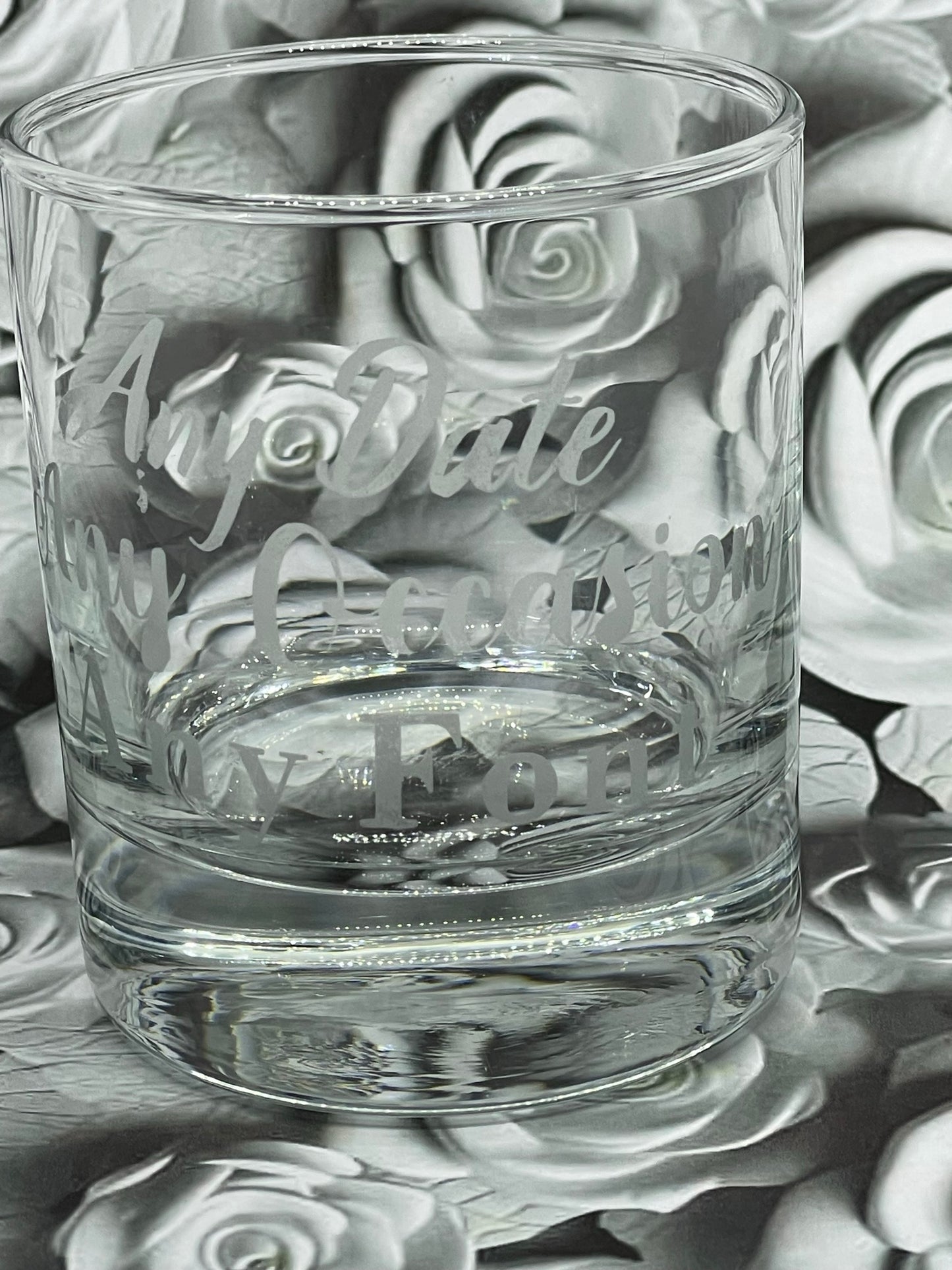 Etched personalised glass