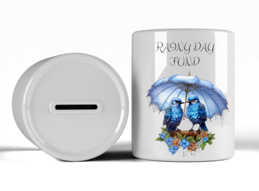 Personalised Rainy Day Money Box