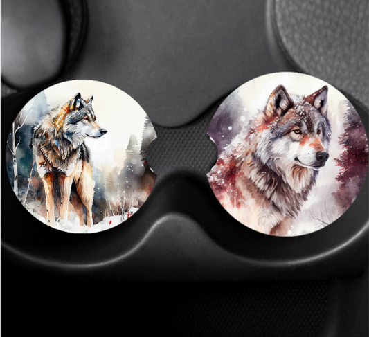 Car Coasters ( Wolves and Skulls)
