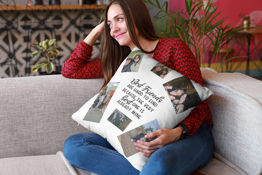 Personalised Best  Friends Photo Cushion Cover