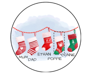 Family personalised Stocking Bauble