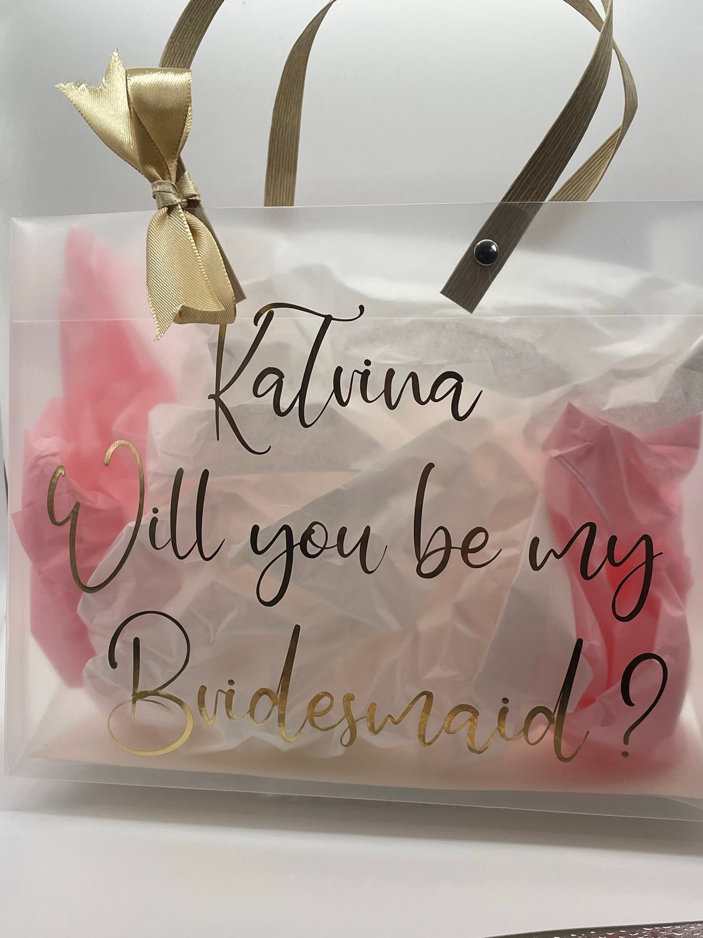 Will you be my ? gift bag . Personalised