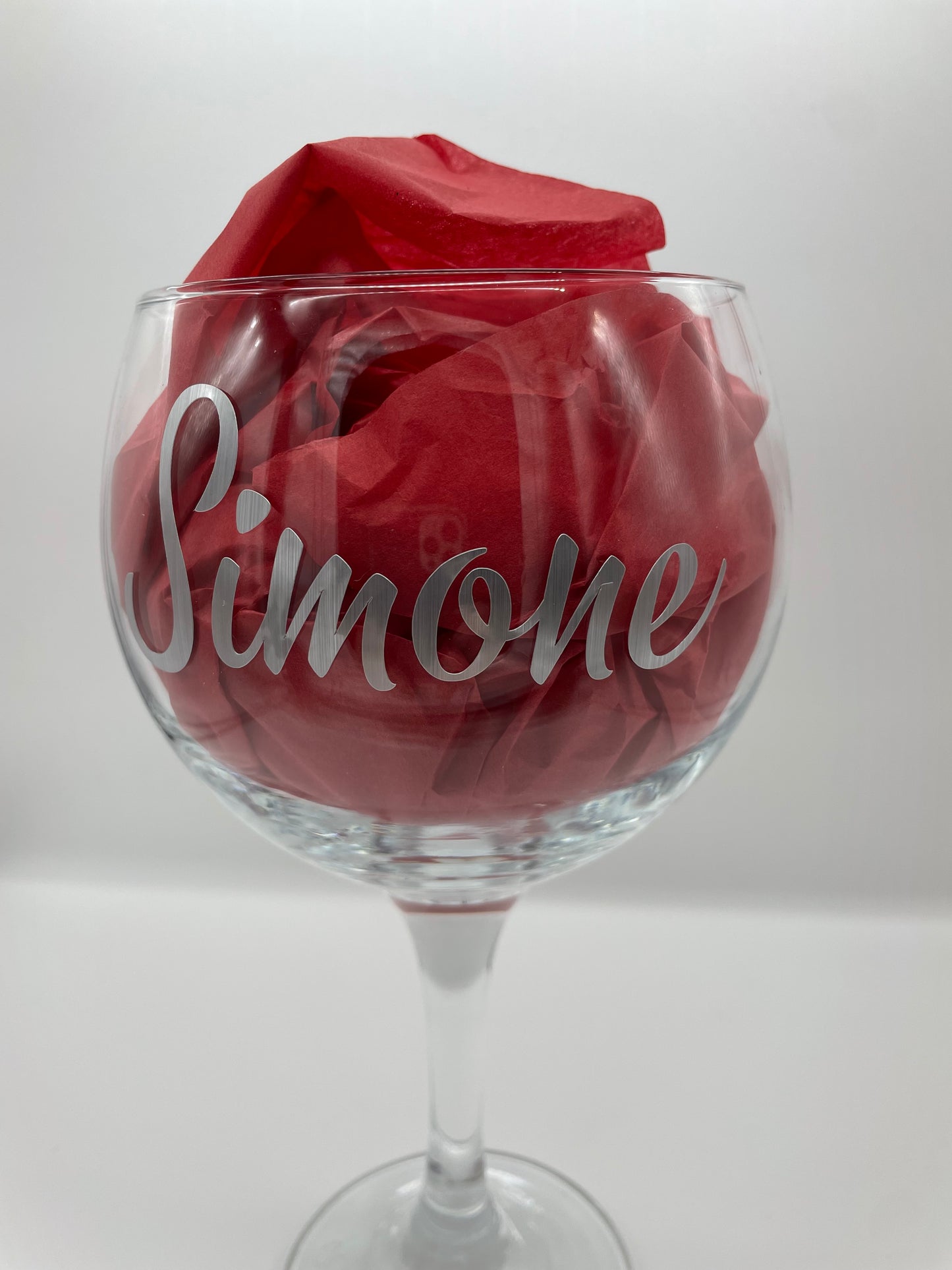 Personalised wine or gin glass