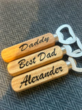 Wooden Personalised bottle opener