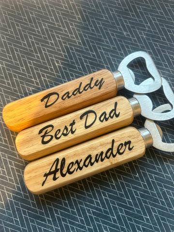 Wooden Personalised bottle opener
