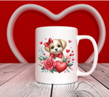 Valentine mugs ( hearts and flowers)