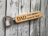 Wooden Personalised bottle opener