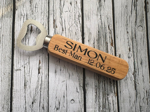 Wooden Personalised bottle opener