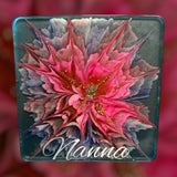 Resin personalised  flower bloom coasters